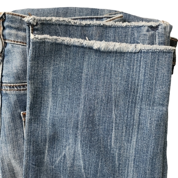 SEVEN7 HIGH RISE SLIM STRAIGHT PATCHWORK JEANS - Picture 7 of 9